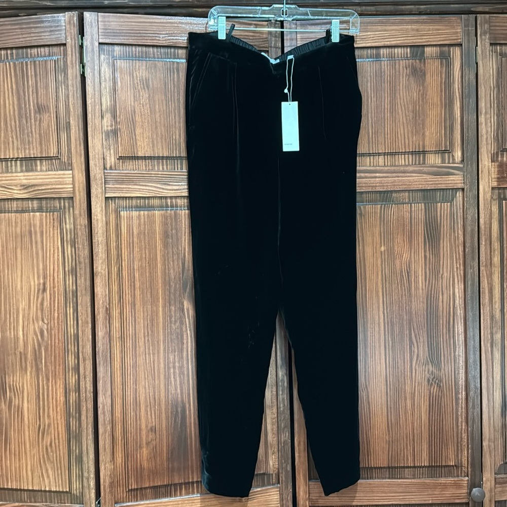 NWT Vince velvet pants, black, medium